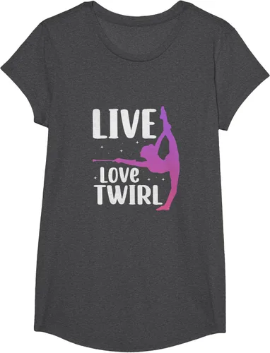 Vista 32 de Camiseta Twirl Baton Twirling Twirler Majorettes, Negro