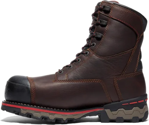 Vista 8 de Timberland PRO Botas de trabajo impermeables para hombre, modelo Boondock, ST café Tumbled L
