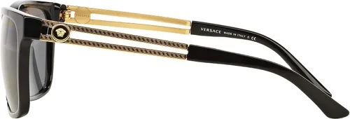 Vista 2 de Versace, anteojos de sol para mujer (acetato ve4307), negro