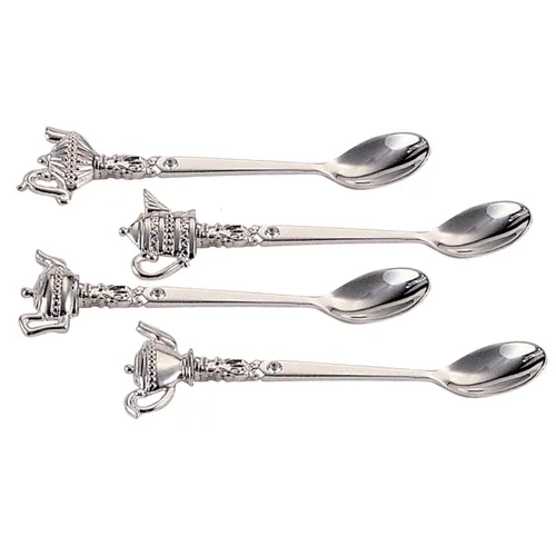 Vista 2 de Elegance Silver 87625 cucharas de té bañadas en plata, Dorado, 4