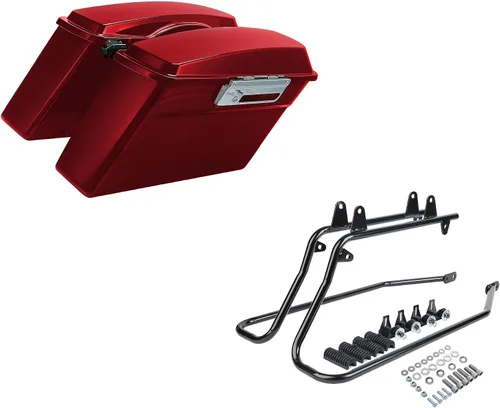 Vista 11 de SLMOTO Alforjas rígidas para Harley Electra Road King Glide 1994-2013 peltre Denim