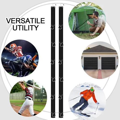Vista 6 de Suzile Estante de secado de hockey de 6 piezas con 6 ganchos, organizador de engranajes multiusos, portátil, regalos deportivos