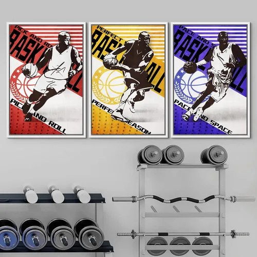 Vista 7 de wall26 Lienzo enmarcado para pared, juego de arte de primer plano, detalles de costuras de béisbol, atletas deportivos, fotografía, moderno