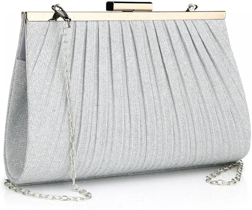 Vista 2 de YYW Bolso de mano para mujer, bolso brillante con asa superior, bolsa de noche, bolsa cruzada, bolsa de hombro para boda, fiesta, baile de graduación
