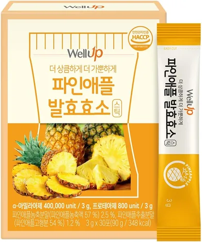 Vista 2 de RAWEL Enzimas digestivas de fermentación Well Up (0.11 oz x 30 ea)/digiere más rápido con piña/Choco crujiente