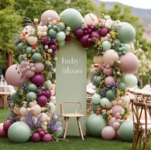 Vista 11 de Dusty Pink Beige Balloon Arch Kit Double Stuffed Blush Cream Gold Latex Balloons Pink Brown Neutral Tan Balloon Garland Perfect for Boho Baby Shower