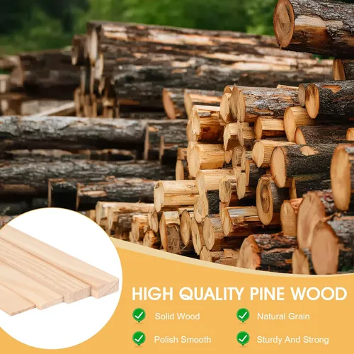 Vista 3 de Listones de madera para manualidades, múltiples artículos y múltiples opciones, tiras de madera sin terminar, madera precortada, para manualidades
