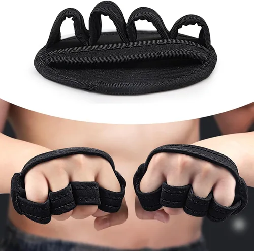 Vista 4 de Guantes de gimnasio para levantamiento de pesas, almohadilla de agarre de entrenamiento para hombre y mujer, fitness, levantamiento de pesas