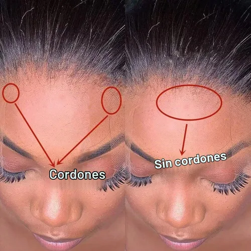 Vista 2 de Peluca de cabello humano con encaje frontal transparente HD 1B 27 de color degradado 1B 27, con nudos blanqueados, densidad del 180%, prearrancada