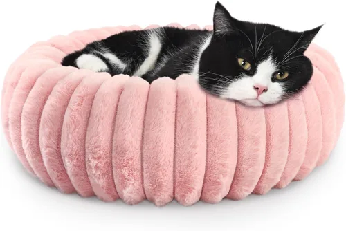 Vista 7 de Mini Dog Bed for Very Small Dogs & Cats Washable, Fluffy Round Extra Small Kitten Beds for Indoor Kittens, Ultra-Soft Tiny Puppy Cat Donut Bed for