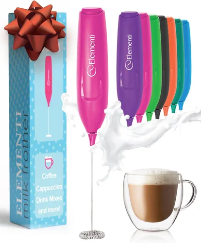 Vista 13 de Elementi Potente Varita Espumadora – Espumador de Leche Ligero y Mezclador de Bebidas Manual, Batidor Matcha para Lattes de Ensueño, Potente Varita