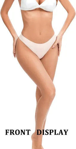 Vista 2 de POKARLA Tangas sin costuras para mujer, ropa interior invisible, paquete de 10