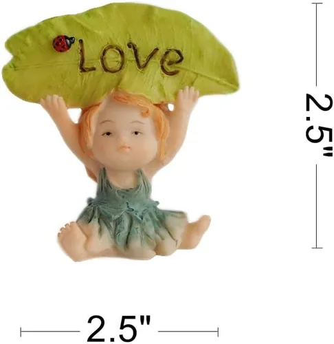 Vista 2 de Figura de hadas de jardín en miniatura, hada del amor