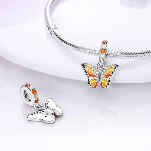 Vista 2 de CYCUFF Abalorios de plata de ley 925 adecuados para collares de dijes, pulseras, abalorios, joyería de regalo para mujeres, familiares y amigas
