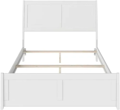 Vista 4 de Cama de trineo completo en blanco