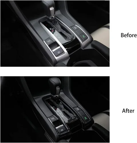 Vista 7 de Thenice para caja de engranajes de la 10ª generación Civic CVT de transmisión automática, calcomanías de panel para Honda Civic Sedán Hatchback