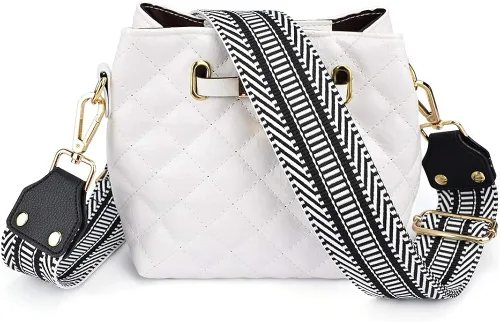 Vista 3 de Correa ancha de repuesto para bolsa o bolso cruzado para mujer ajustable tela jacquard de algodón correa de banjo