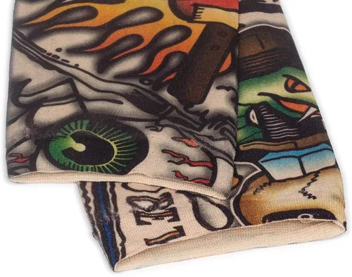 Vista 5 de Juland Juego de 6 fundas temporales para tatuajes para tatuajes, fundas para brazos, protectores solares para brazos, accesorios para fiestas