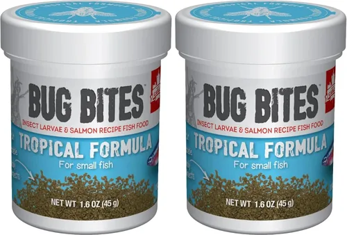 Vista 10 de Fluval Bug Bites - Alimento para peces tropicales, gránulos pequeños para peces pequeños a medianos, 1.6 onzas, A6577