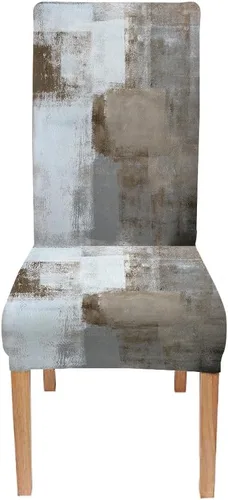 Vista 57 de TOMWISH Juego de 2 fundas para sillas de comedor, color turquesa y gris, fundas elásticas para sillas Parsons, de elastano, lavables, protectores
