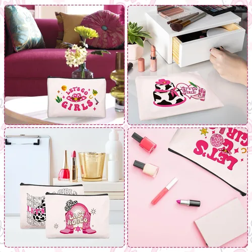 Vista 3 de Decoraciones de fiesta, bolsas de maquillaje, bolsas de regalo de despedida de soltera, decoraciones de fiesta, regalo, lona, cosméticos, viajes