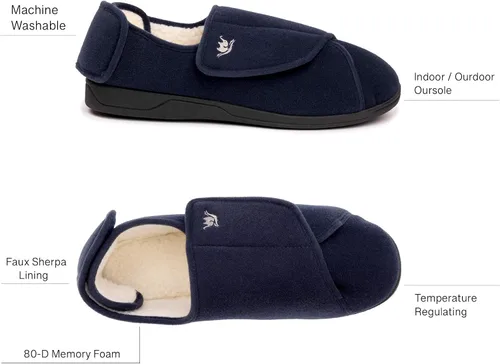 Vista 41 de EuropeanSoftest - Pantuflas clásicas con forro de rizo francés para mujer, con espuma viscoelástica 80-D, transpirables, lavables, para interiores