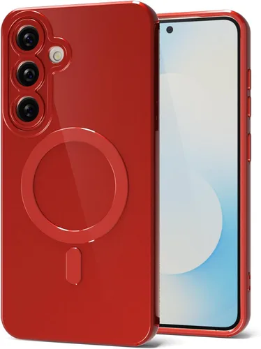 Vista 85 de Svanove Funda magnética de silicona para Samsung Galaxy S22, compatible con Magsafe, bonita funda para mujer, goma de gelatina brillante delgada
