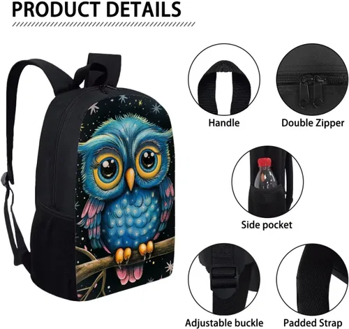 Vista 193 de HUGS IDEA Los animales frescos 3D niños escuela libro bolsa niños impresión mochilas, Baloncesto, Moderno