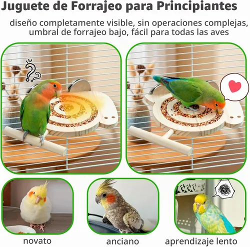 Vista 4 de Juguetes de búsqueda de aves con perca, para principiantes y mayores
