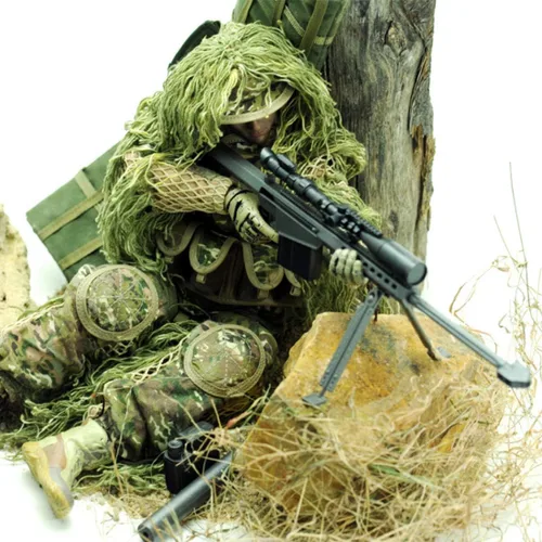 Vista 10 de Modelo de figura de acción de soldado para adultos, 12 pulgadas, 1/6, realista, militar, policía, francotirador, soldado, conjunto con accesorios