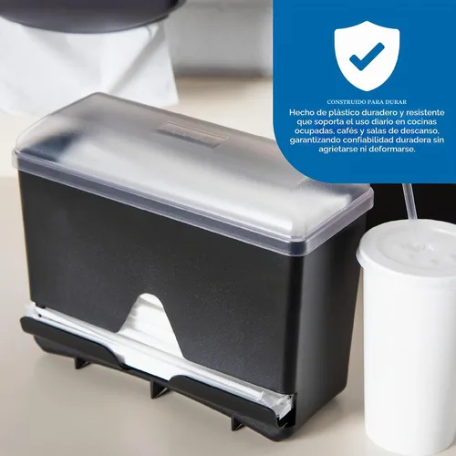Vista 4 de San Jamar Dispensador de popotes junior a granel con capacidad para 250 popotes para restaurantes, comedores y comida rápida, plástico, 5 x 10.5 x