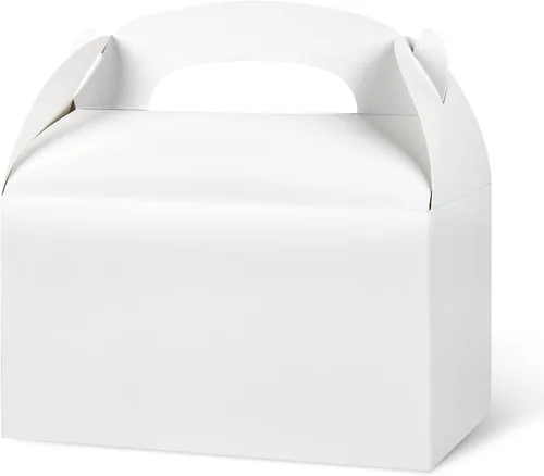 Vista 13 de DjinnGlory Paquete de 36 Cajas Pequeñas Azules de Obsequios para Fiestas, Cajas Gable, Cajas de Regalo de Papel para Baby Shower, Cumpleaños, Fiesta