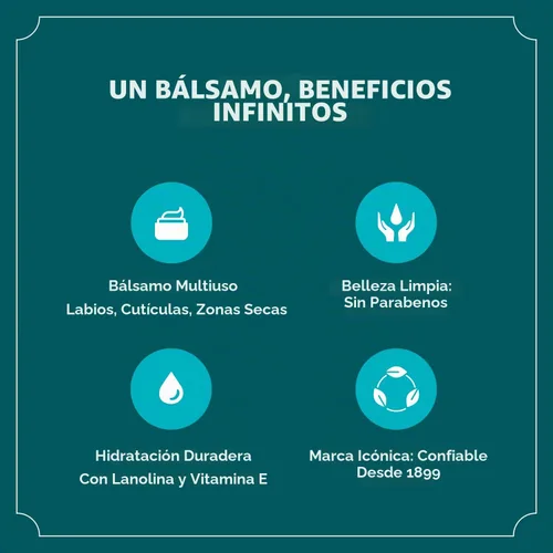 Vista 6 de Bálsamo labial sin fragancia Bag Balm original de Vermont con vitamina E Paquete de 4 tubos de 0.3oz