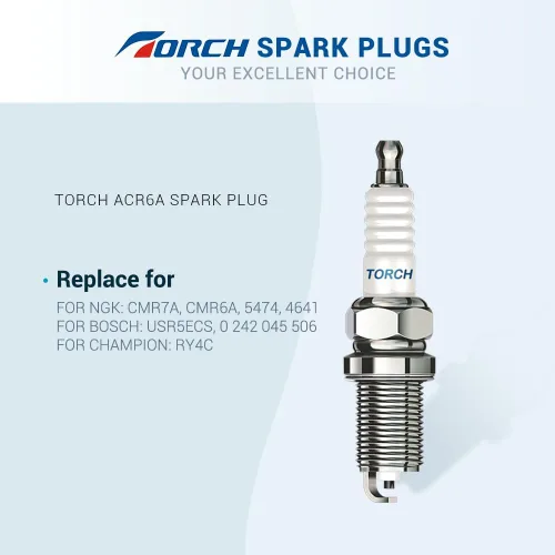 Vista 2 de PK2 TORCH Bujía AC6RA Reemplazo para bujía NGK CMR6A/1223, para Champion 978/RY4C RY4CT10, para Bujía Autolite 4194, para Brisk 3158 SR15C, OEM
