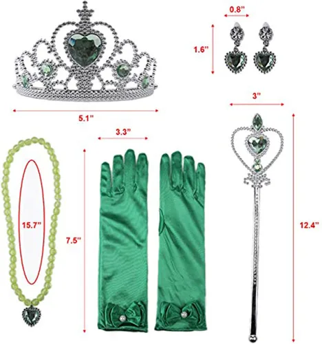 Vista 7 de Orgrimmar Accesorios de vestir de princesa con tiara corona y varita para regalos para niños y niñas