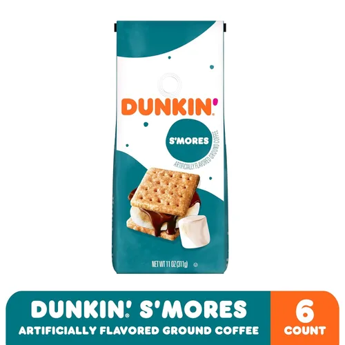 Vista 3 de Dunkin' S'mores - Café molido saborizado, 11 onzas (paquete de 6)