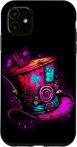 Vista 8 de Funda para iPhone 11 Pro Max We're All Mad Here Pink Steampunk Alicia en el país de las maravillas