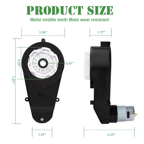 Vista 2 de Motor de ruedas motorizadas de 12 V, 40000 rpm, para niños, caja de cambios de automóvil, ruedas motorizadas, motor eléctrico, mejora, motocicleta
