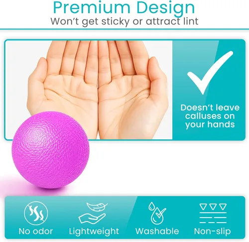 Vista 15 de Vive Stress Balls for Hand Therapy, Exercise, Arthritis (w/Rehab Video)