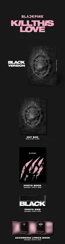 Vista 2 de Blackpink 2º mini álbum [Kill This Love] [Random Ver.] - Paquete de CD, fotolibros, tarjeta de fotos, póster plegado con beneficio de pedido previo