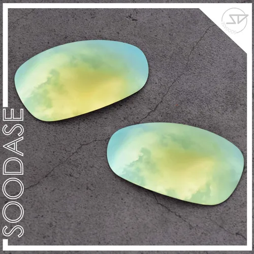 Vista 3 de SOODASE - Gafas de sol polarizadas de repuesto para Oakley Juliet, color azul, dorado y plateado