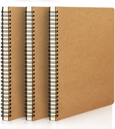 Vista 23 de EUSOAR - Cuaderno rayado A5 con espiral, para escritura, viajes, notas, diario, bocetos, para estudiantes, oficina, negocios, tapa de 3