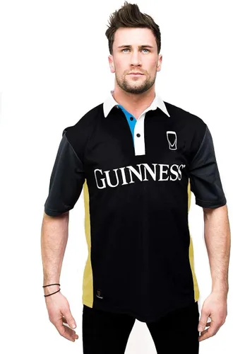 Vista 8 de Guinness Jersey de rugby de manga corta con rayas negras y amarillas
