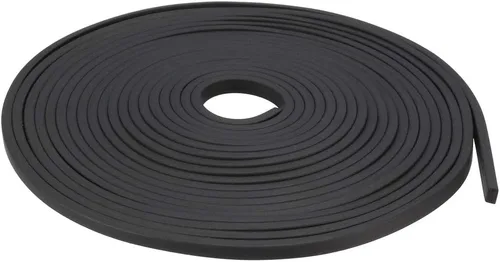 Vista 45 de uxcell Tira de sello de goma rectangular maciza, 0.197 in de ancho, 0.118 in de grosor, 3.3 ft de largo, color negro