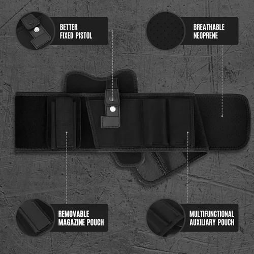 Vista 3 de ZZY Faja con funda para el vientre, Faja para hombres y mujeres, Funda para el vientre para portación oculta, Funda para la cintura para pistolas