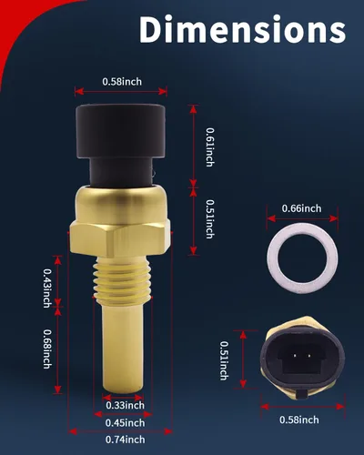 Vista 6 de VEHICODE Sensor de temperatura del refrigerante del motor, sensor de temperatura del agua ECT compatible con Chevrolet Chevy Silverado Suburban
