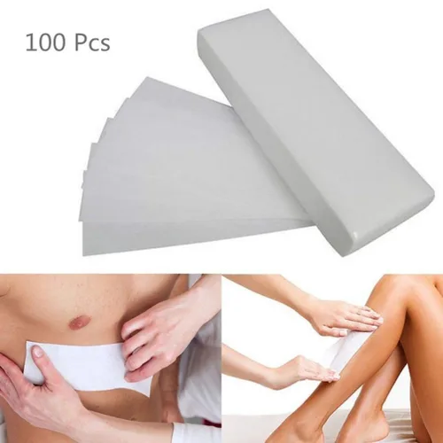 Vista 5 de ROSENICE 100pcs cera tiras papel profesional facial cuerpo depilación depiladora no tejida depiladora