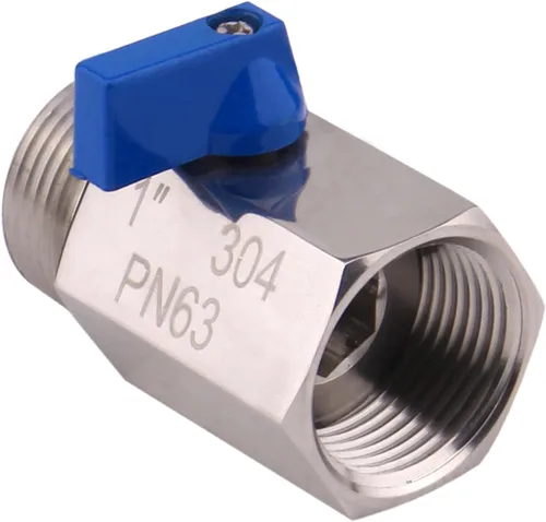 Vista 5 de DERNORD Válvula de bola de acero inoxidable Mini rosca NPT (1" hembra y macho)