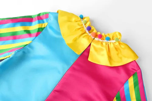 Vista 6 de ReliBeauty Disfraz de payaso para niños y niñas, disfraz de circo con peluca