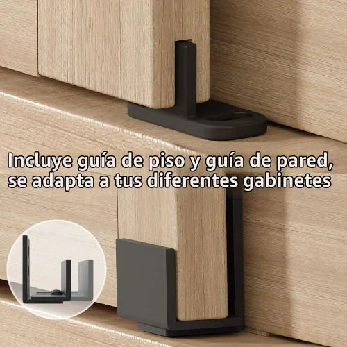 Vista 5 de ZEKOO - Mini herrajes para puerta tipo granero Super Mini forma de J